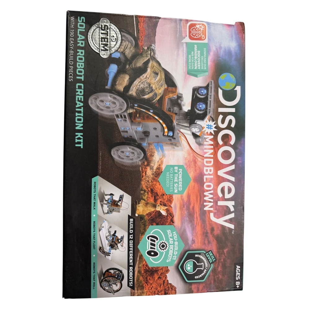 Discovery Mindblown Solar Robot Creation Kit 12-in-1 STEM Building Set 190 Piece